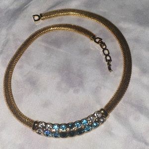 Christian Dior vintage gold choker necklace